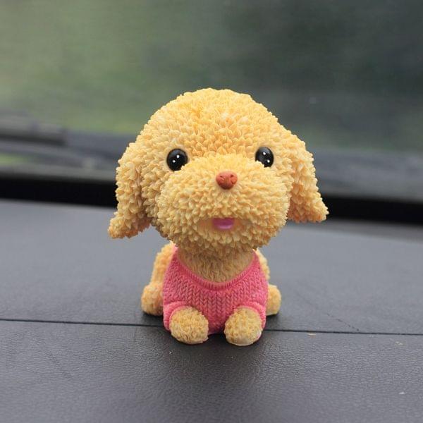 2 PCS Creative Resin Cartoon Shaking Head Cute Puppy Dog Ornaments Car Home Desk Art Decor Gifts