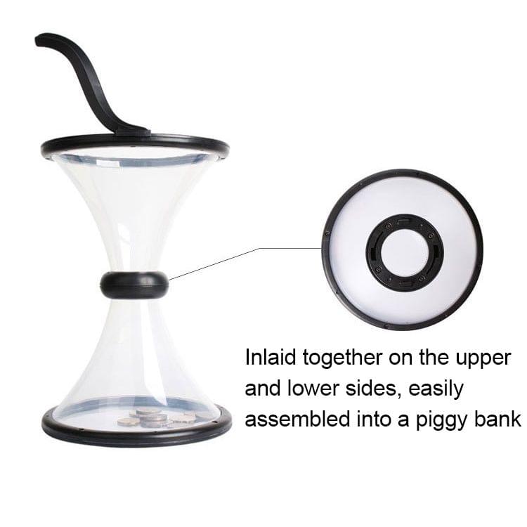 Vortex Bank Decompression Transparent Funnel Gravity Rotating Coin Storage Box