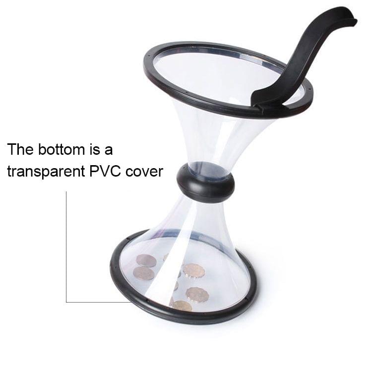 Vortex Bank Decompression Transparent Funnel Gravity Rotating Coin Storage Box