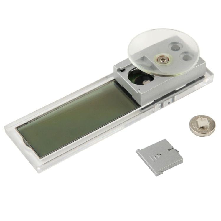 K-033 Mini Car Electronic Auto Clock Digital Transparent LCD Display with Sucker