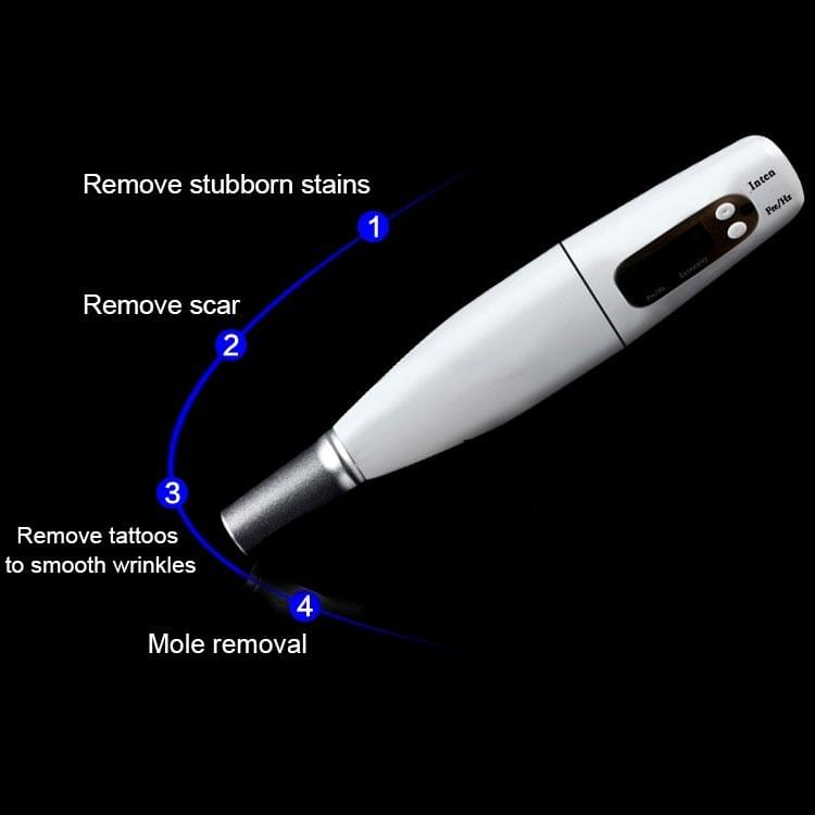 Handheld Picosecond Portable (Removing Tattoo Freckle Mole Dot) Machine Laser Plasma Beauty Care Pen, EU Plug(Blue Light)