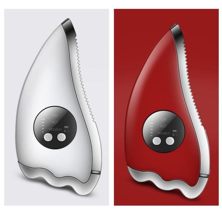 K-SKIN KD817 Facial Scratch Pad Dredge Meridian Soothing Fatigue Scraping Plate Electric Massager Soothing Stress USB Charging(Red)