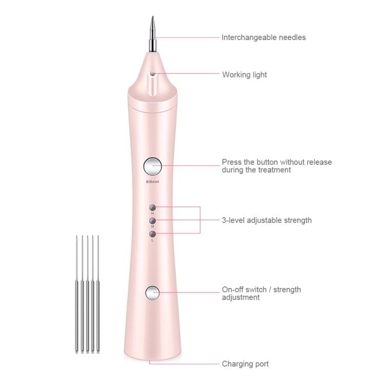 K-SKIN KD306 Laser Spotting Machine Plasma Pen Dark Eyelash Remover for Facial Spasm Removal Tattoo Skin Care(Pink)