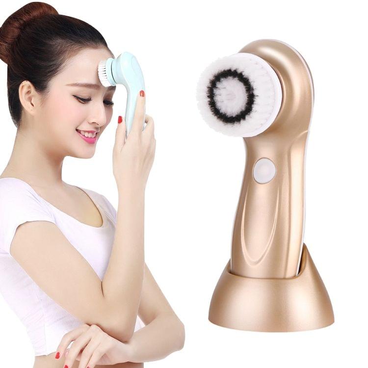 1.2W USB Charging Electronic Cleaning Face Beauty Instrument Pores Nose Blackhead Facial Cleansing Brush(Gold)