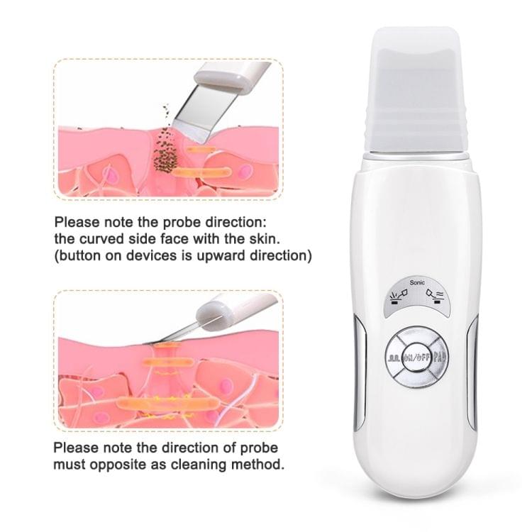 Beauty Star Ultrasonic Face Skin Scrubber Facial Massage Machine Anion Skin Deep Cleansing Peeling Face Lift Scrubber, US Plug
