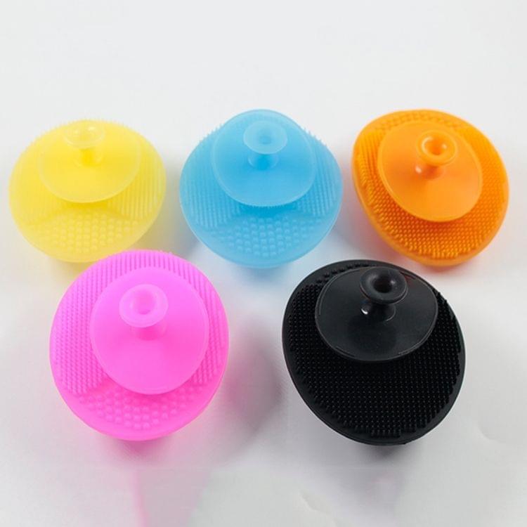 3 PCS Silicone Gel Egg Shaped Washing Face Cleaning Pad Facial Exfoliating Brush SPA Skin Scrub Bath Tool, Random Color Delivery