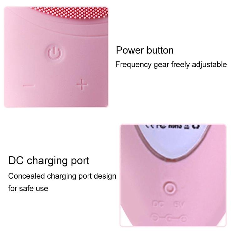 Electric Silica Gel Facial Cleaner Pore Cleaner Facial Cleansing Brush Beauty Massager, Random Colors Delivery