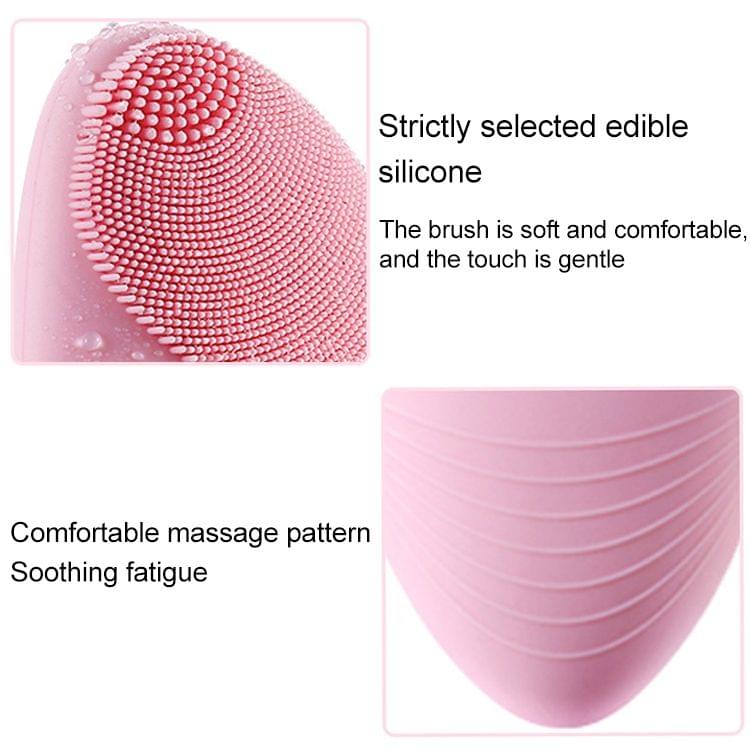 Electric Silica Gel Facial Cleaner Pore Cleaner Facial Cleansing Brush Beauty Massager, Random Colors Delivery