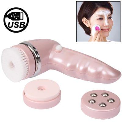 USB Charging Waterproof Beauty Equipment Facial Cleanning Instrument(Pink)