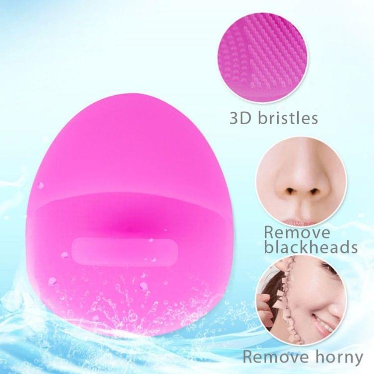 3 PCS Kean Silicone Makeup Brush Anti-slip Blackhead Remover Cleansing Friction Pad Face Skin Brush(Pink)
