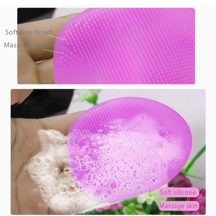 3 PCS Kean Silicone Makeup Brush Anti-slip Blackhead Remover Cleansing Friction Pad Face Skin Brush(Pink)