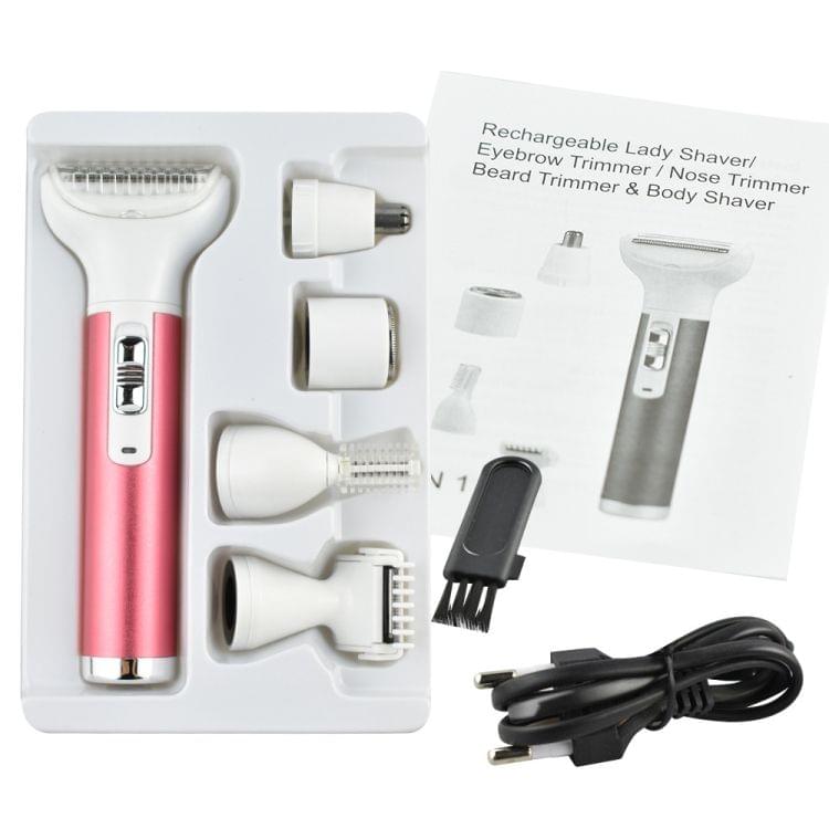 XD-3011 5 in 1 Multifunction Shaver Nose Trimmer Eyebrow Shaver Kit for Ladies