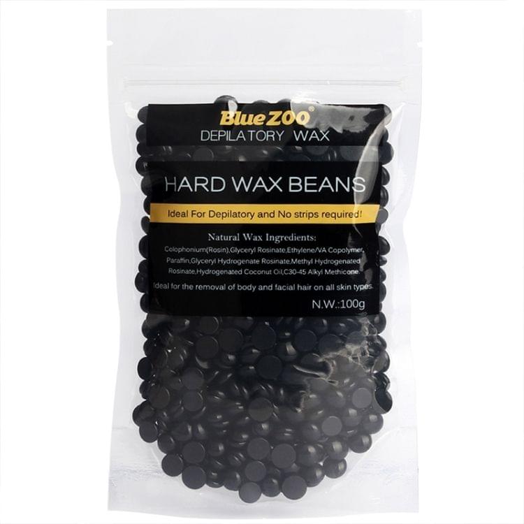 Blue Zoo 100g / Pack Depilatory Wax Hair Removal Solid Hard Wax Beans Body Hair Epilation Beauty Makeup, with the Wax Heater Machine Use (HC1811) (Black)