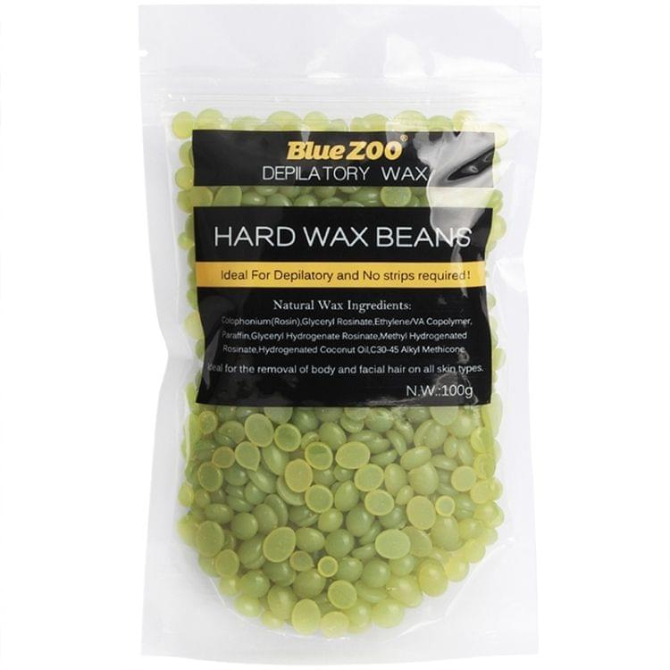 Blue Zoo 100g / Pack Green Tea Flavor Depilatory Wax Hair Removal Solid Hard Wax Beans Body Hair Epilation Beauty Makeup, with the Wax Heater Machine Use (HC1811)