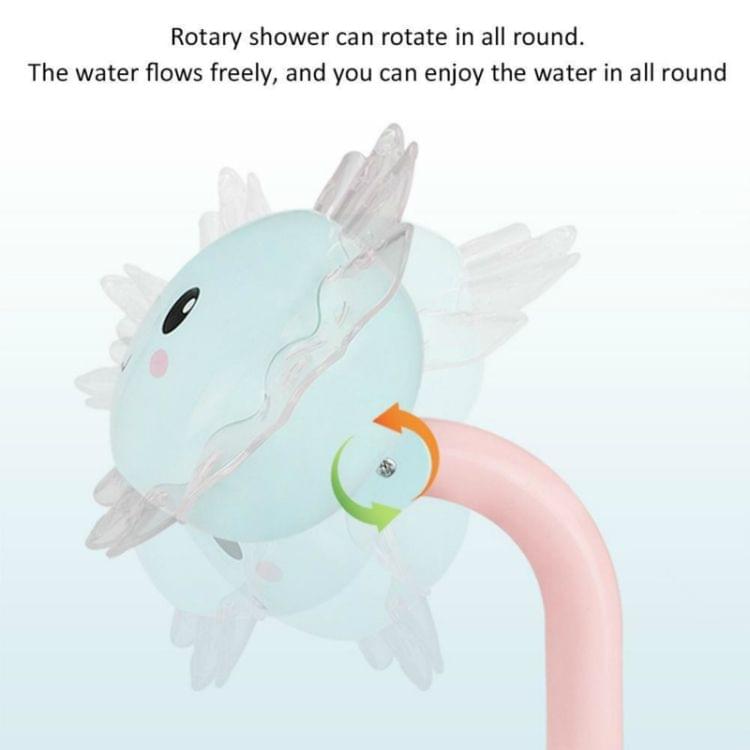 Sunflower Baby Shower Faucet Spout Baby Bath Spout Babies Play Swimming Bathroom Toys(Pink)