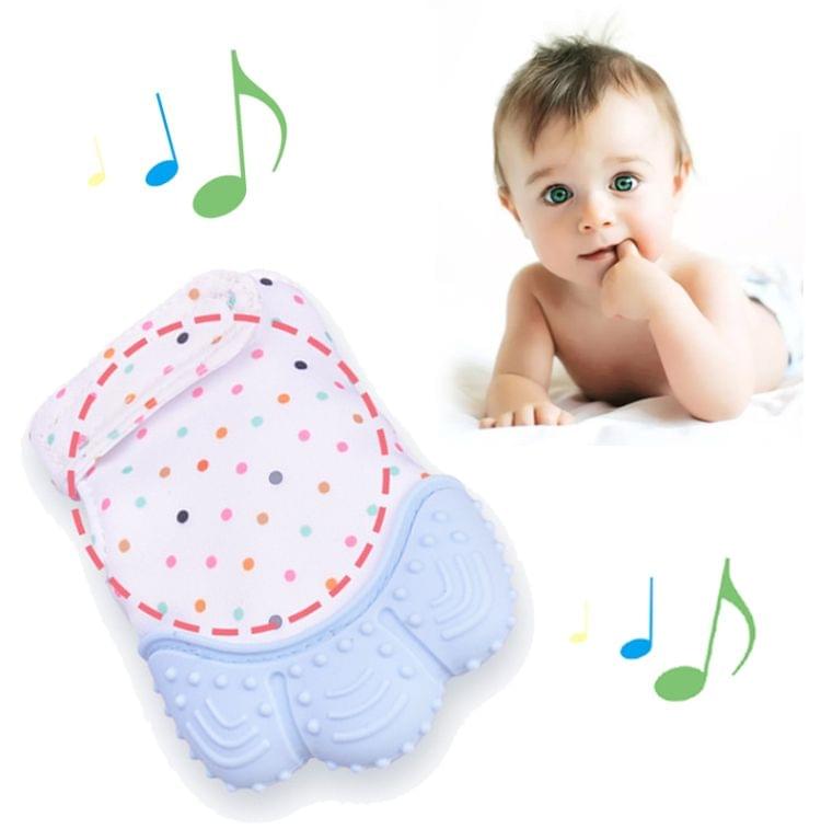 Baby Silicone Mitts Teething Mitten Glove Candy Wrapper Sound Teethers Toy Gifts Newborn Nursing Mittens Teether(Orange)