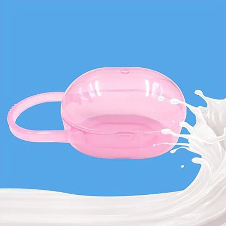 Baby Pacifier Storage Box Portable Infants Soother Pacifier Travel Dust Box(Pink)