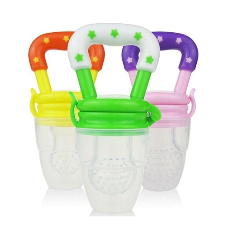 3 PCS Portable Baby Infant Food Nipple Feeder Silicone Pacifier Silicone Baby Soother, Random Color, Size:L