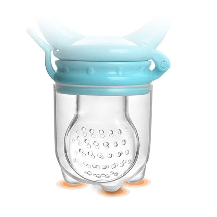 3 PCS Baby Nipple Fresh Food Fruit Milk Feeding Bottles Learn Feeding Drinking Handle Teething Pacifier with Bell, Size:L(Purple)