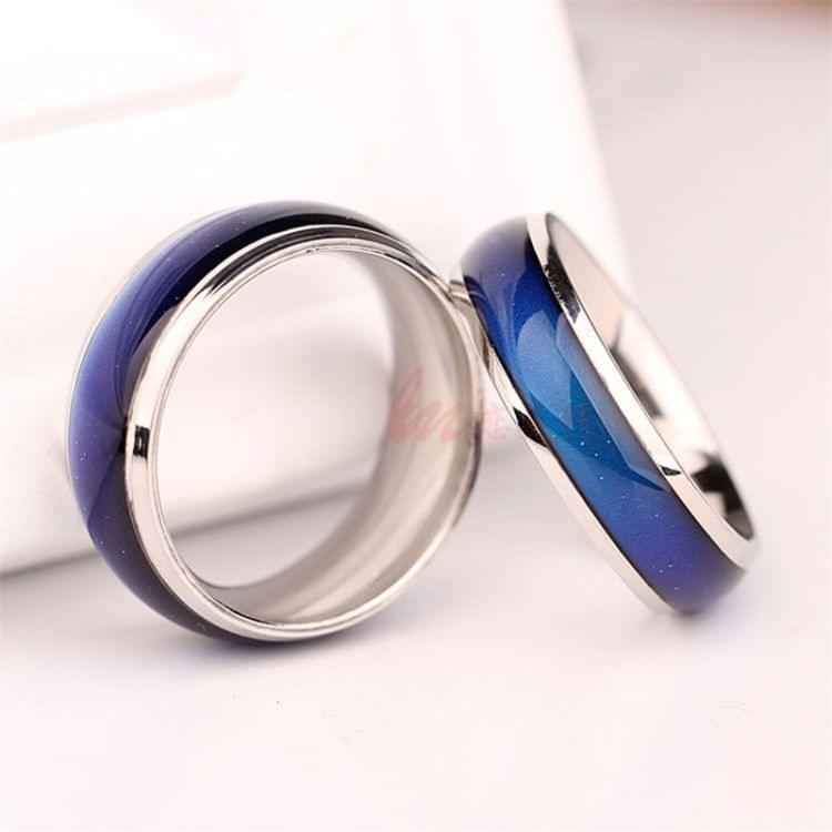 Fine Jewelry Mood Ring Color Change Emotion Feeling Mood Ring Changeable Band Temperature Ring, Ring Size:18mm