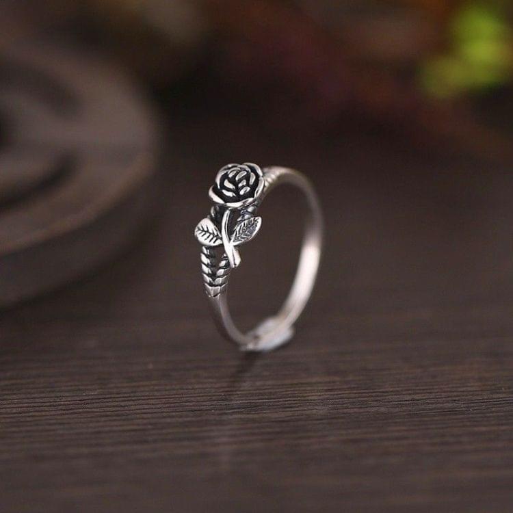 Women Vintage Rose Simple Engagement Ring Jewelry Fashion Jewelry, Ring Size:6