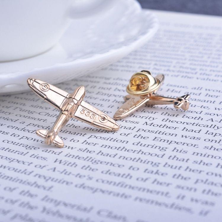 Retro Air Plane Brooches For Men(Gold)