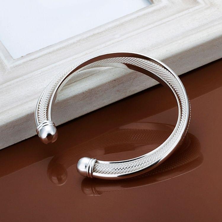 Women Two-wire Silver Plated Open Bracelet(WG2328)