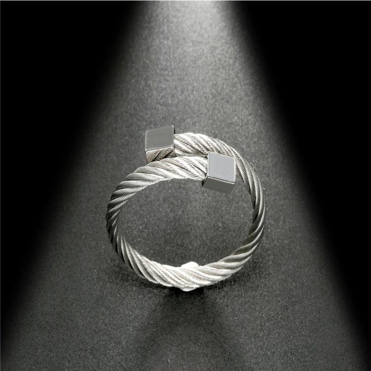 Original Personality Fashion Men Jewelry Stainless Steel Bracelet Classic Square Head Steel Wire Bracelet