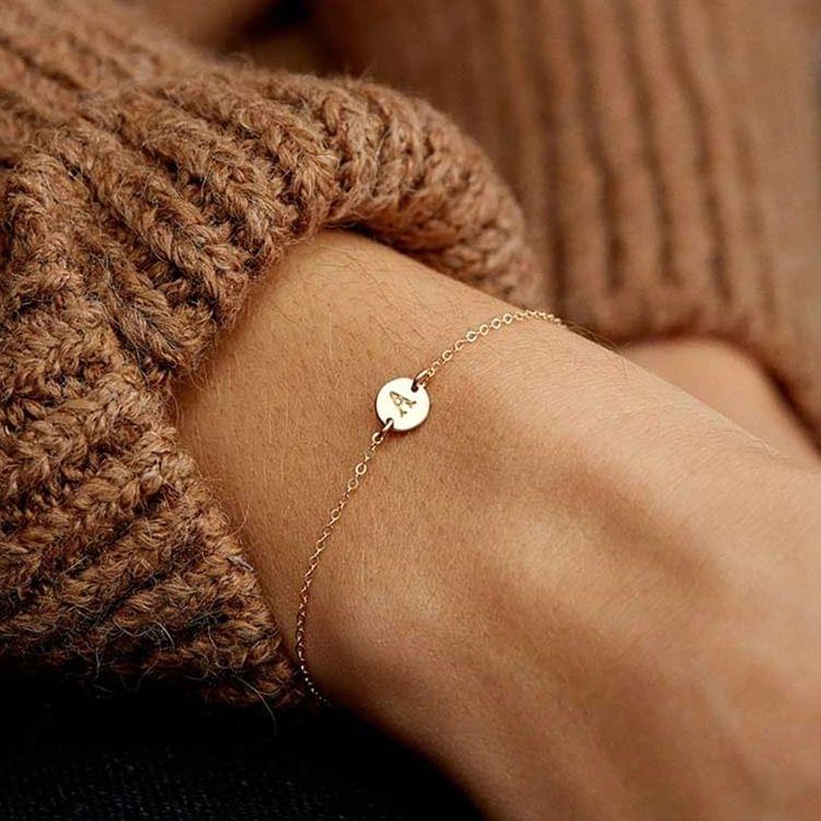 3 PCS S Letter Gold Color Bracelet and Bangle for Woman Adjustable Simple Bracelets