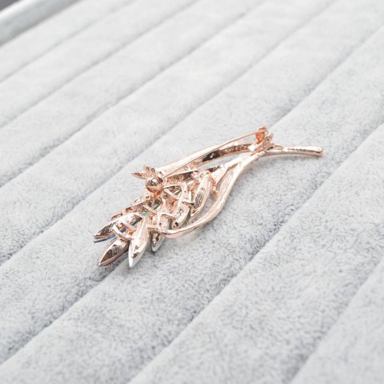 2 PCS Multi-color Crystal Wheat Brooches Women Rhinestone Brooch Pin Fashion Flower Style Jewelry Coat Dress Corsage