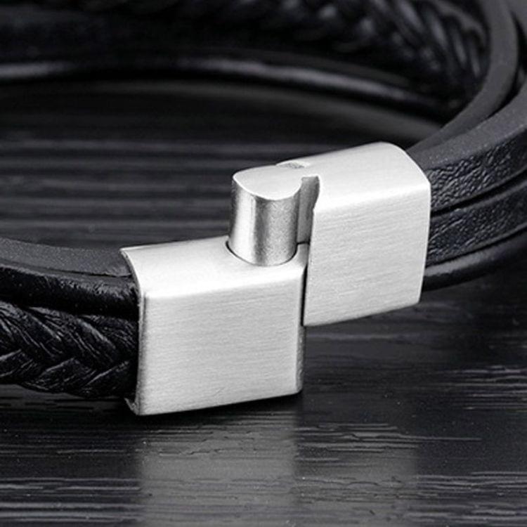 OPK Hand-woven Multi-layer Creative Ethnic Style Leather Bracelet for Men (Brown)