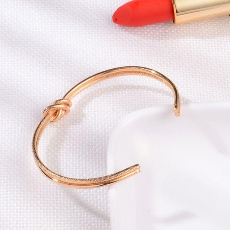 4 PCS/Set Arrow Multilayer Open Adjustable Round Crystal Bracelet Set for Women(gold)