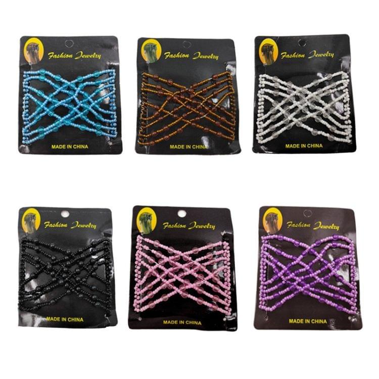 3 PCS Woman Elastic Magic DIY Vintage Headband Fashion Hair Maker Bun Hair Combs Metal Hairpins Hair Accessories(Black)