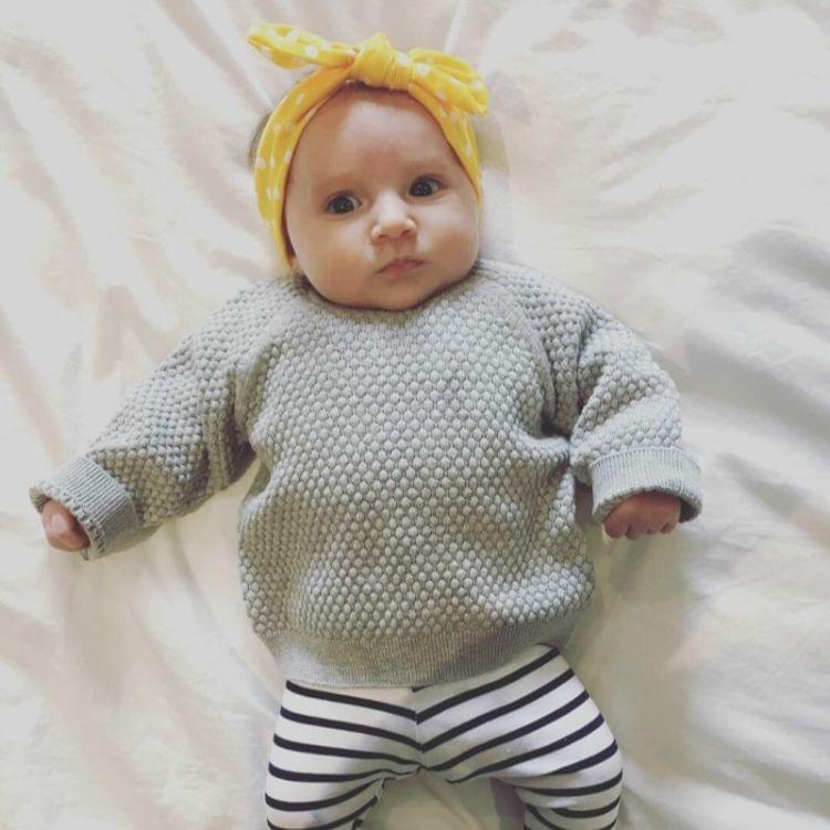 Baby Hair Band Female Baby Bow Cotton Headband Newborn Hair Accessories(A)