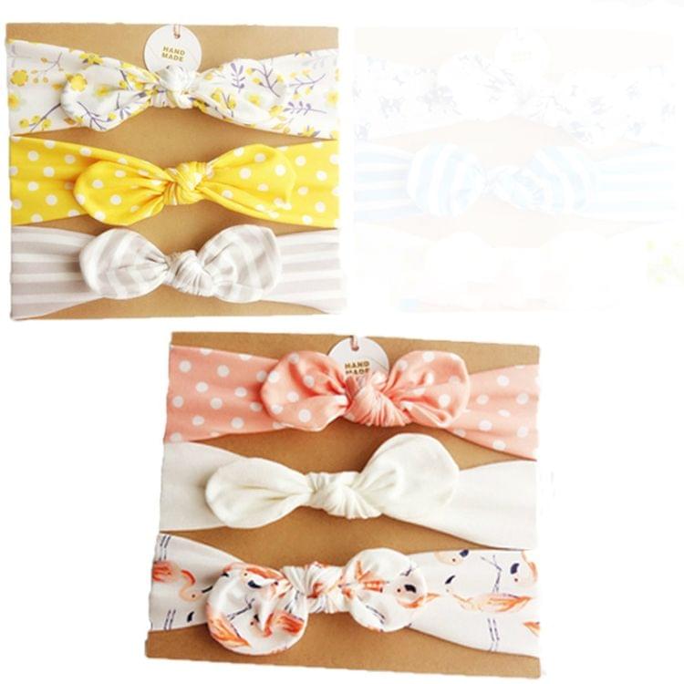 Baby Hair Band Female Baby Bow Cotton Headband Newborn Hair Accessories(A)