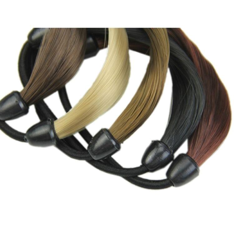 Wig Elastic Hair Band Rope Scrunchie Ponytail Holder Hair Accessories(Natural Black)