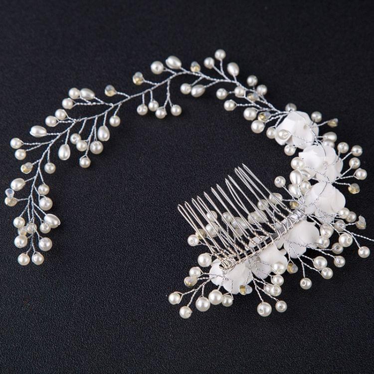 Women Hair Comb Bride Wedding Hair Clip Handmade Flowers Beads Decoration Ladies Hairs Accessories