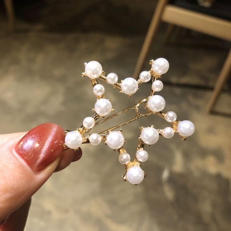 Geometric Irregular Pearl Hairpins Girls Delicate Hair Grip(Crown)