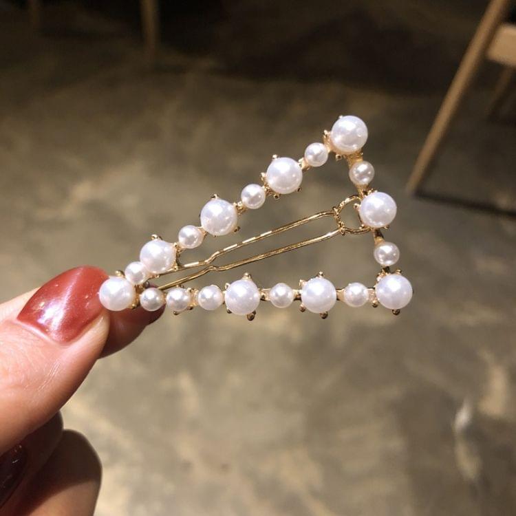 Geometric Irregular Pearl Hairpins Girls Delicate Hair Grip(Crown)