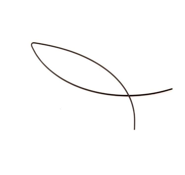 Fish Shaped Stud Simplicity Earrings Copper Wire Hand Made Earring for Women Stud Earrings(Black)