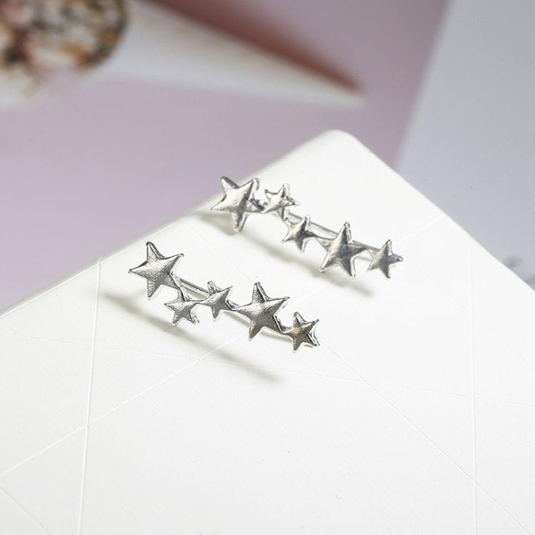 Women Fashion Star Stud Earrings Jewelry Earrring(Silver)
