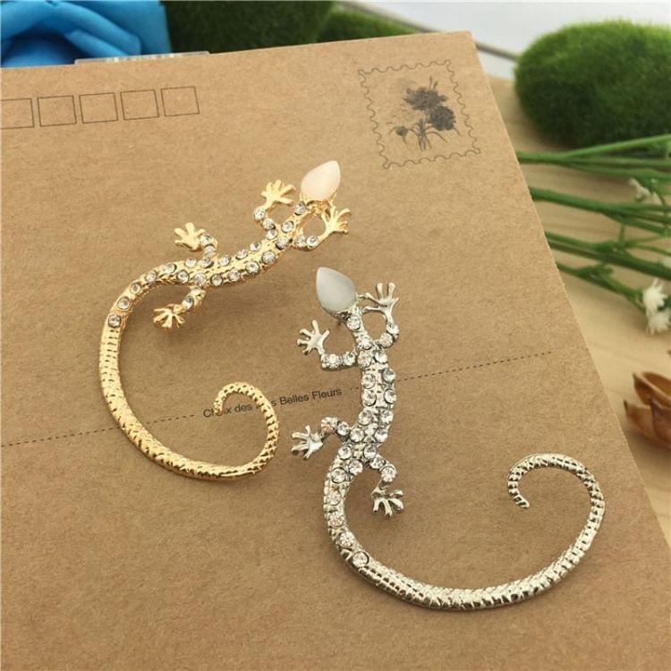 Women Fashion Elegant Charming Lizard Design Earrings(Silver)