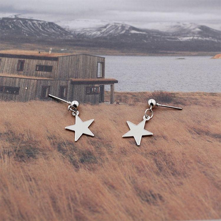 Women Simple Star Stud Earrings(gold)