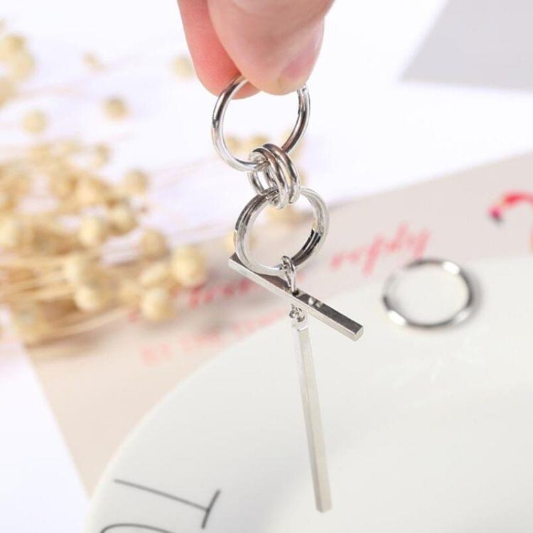 Large Earrings Simple Long Earrings Asymmetric Earrings(Multi-ring ear clips (single))