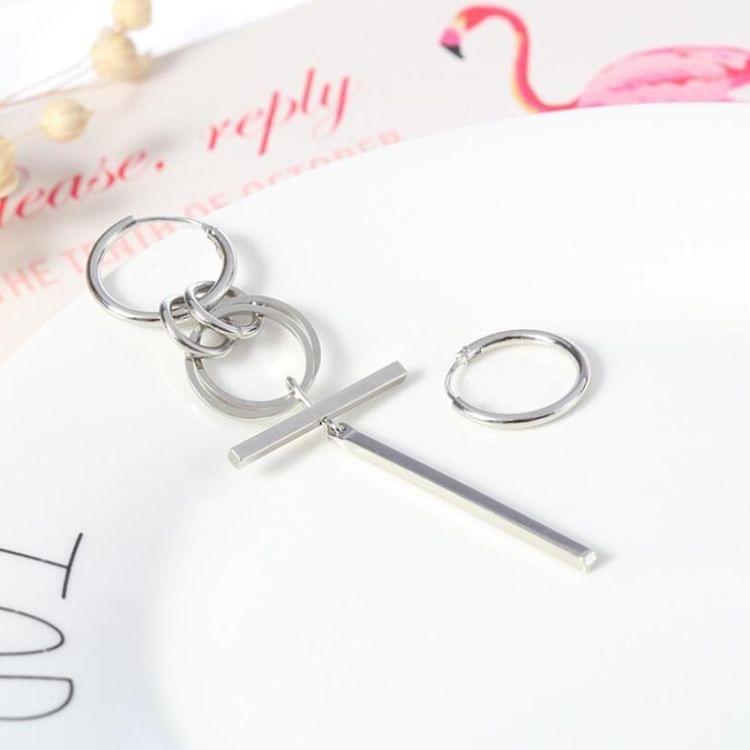 Large Earrings Simple Long Earrings Asymmetric Earrings(Multi-ring ear clips (single))