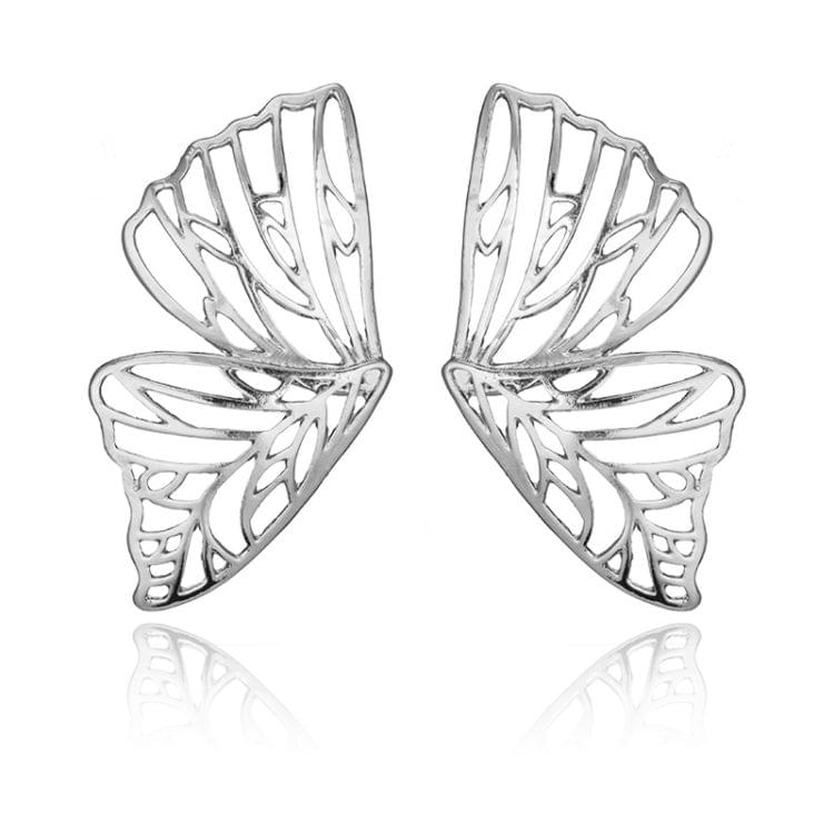 Metal Hollow Butterfly Drop Dangle Earring for Women(gold)