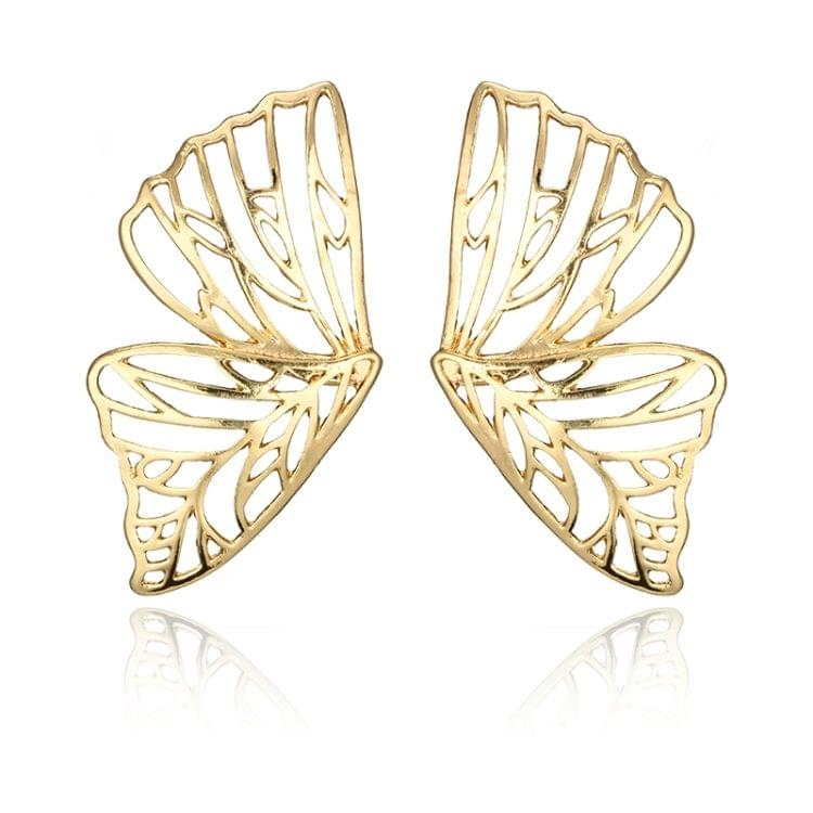 Metal Hollow Butterfly Drop Dangle Earring for Women(gold)