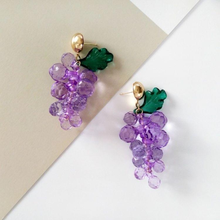 Female Sweet Simple Cute Grape Shape Earrings(Stud Earring)