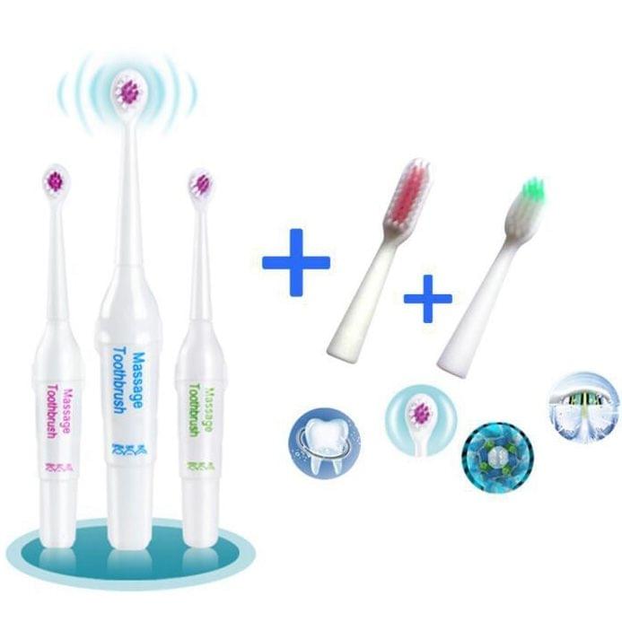 3 Sets Family Kit Rotary Electric Toothbrush for Adult / Children, Random Color Delivery