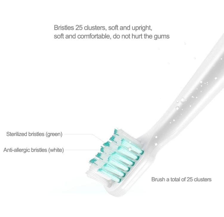 3W Portable Waterproof Ultrasonic Electric Toothbrush for Adult / Children, 31000 Revolutions Per Minute(Green)